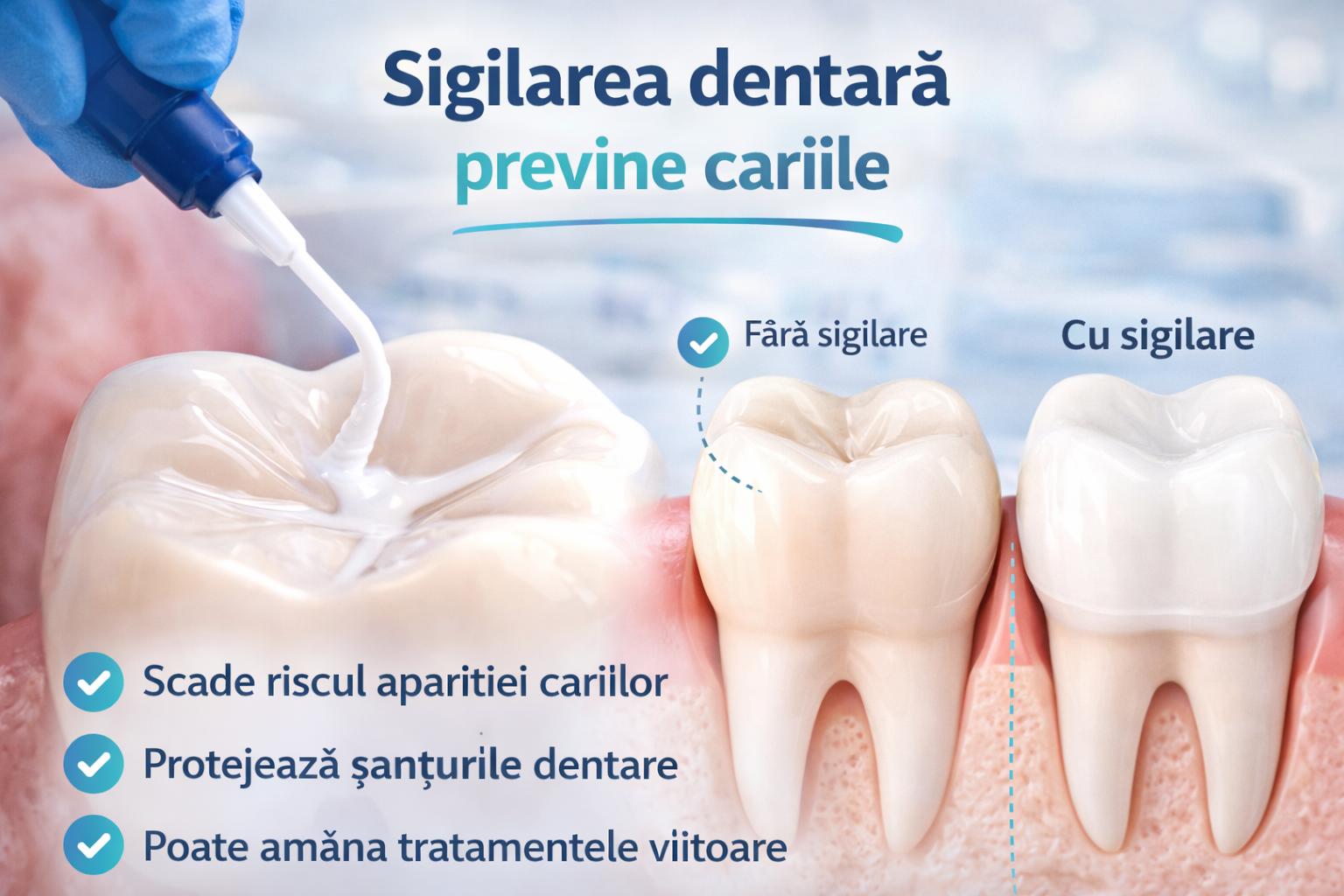 Sigilarea dentară – o metodă ce poate preîntâmpina sau amâna multe proceduri